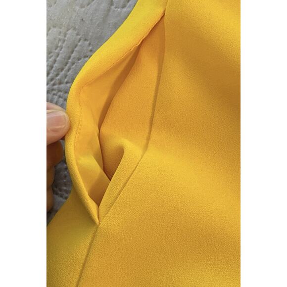 Trina Turk Sz 14 Arlean Yellow Gold Chain Tie Tassel 184305 Slvls On Seam Pkts - Picture 7 of 9